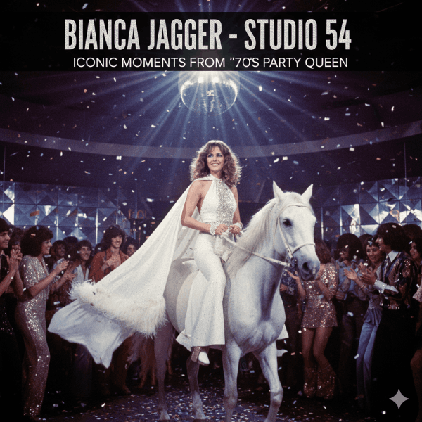 Bianca Jagger at Studio 54: Iconic Moments from the 70s Party Queen