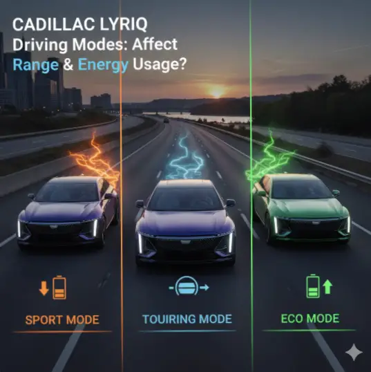 Do Cadillac Lyriq Driving Modes Affect Battery Range and Energy Usage?