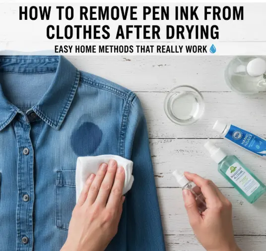 How to Remove Pen Ink from Clothes After Drying: Easy Home Methods That Really Work