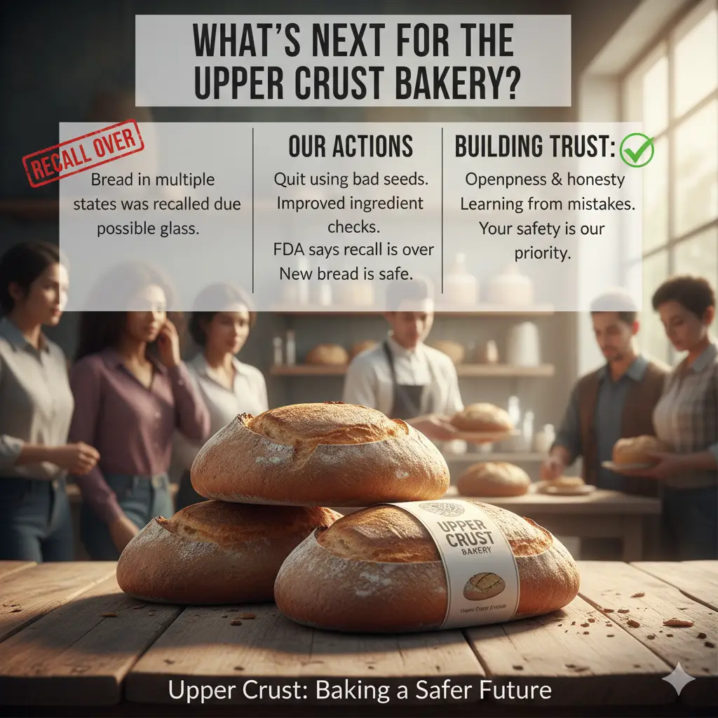 Learn how Upper Crust Bakery is recovering from a bread recall due to possible glass contamination. Discover their steps to ensure safety, rebuild trust, and what this means for consumers and the food industry. #UpperCrustBakery #BreadRecall #FoodSafety #FDA #TrustBuilding
