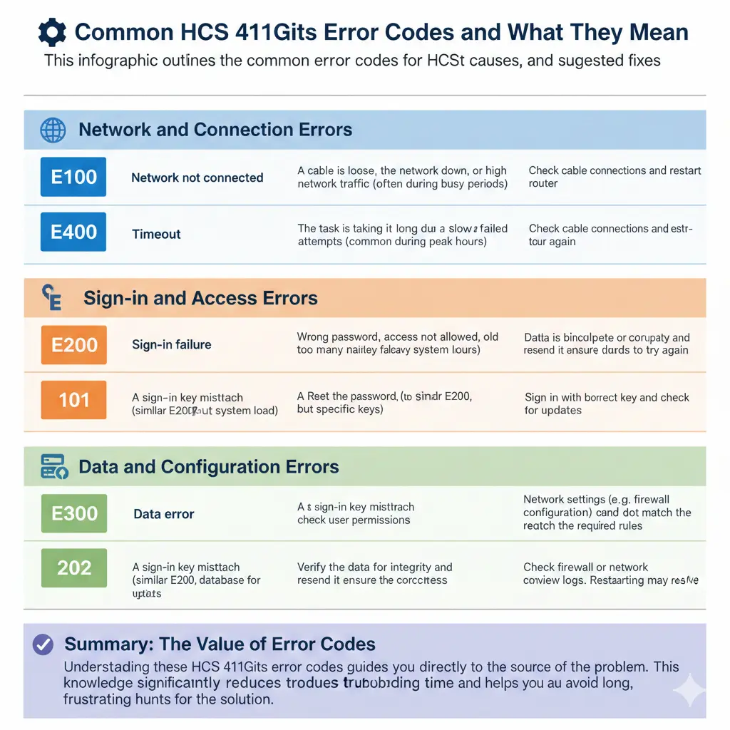 Common HCS 411Gits Error Codes and What They Mean