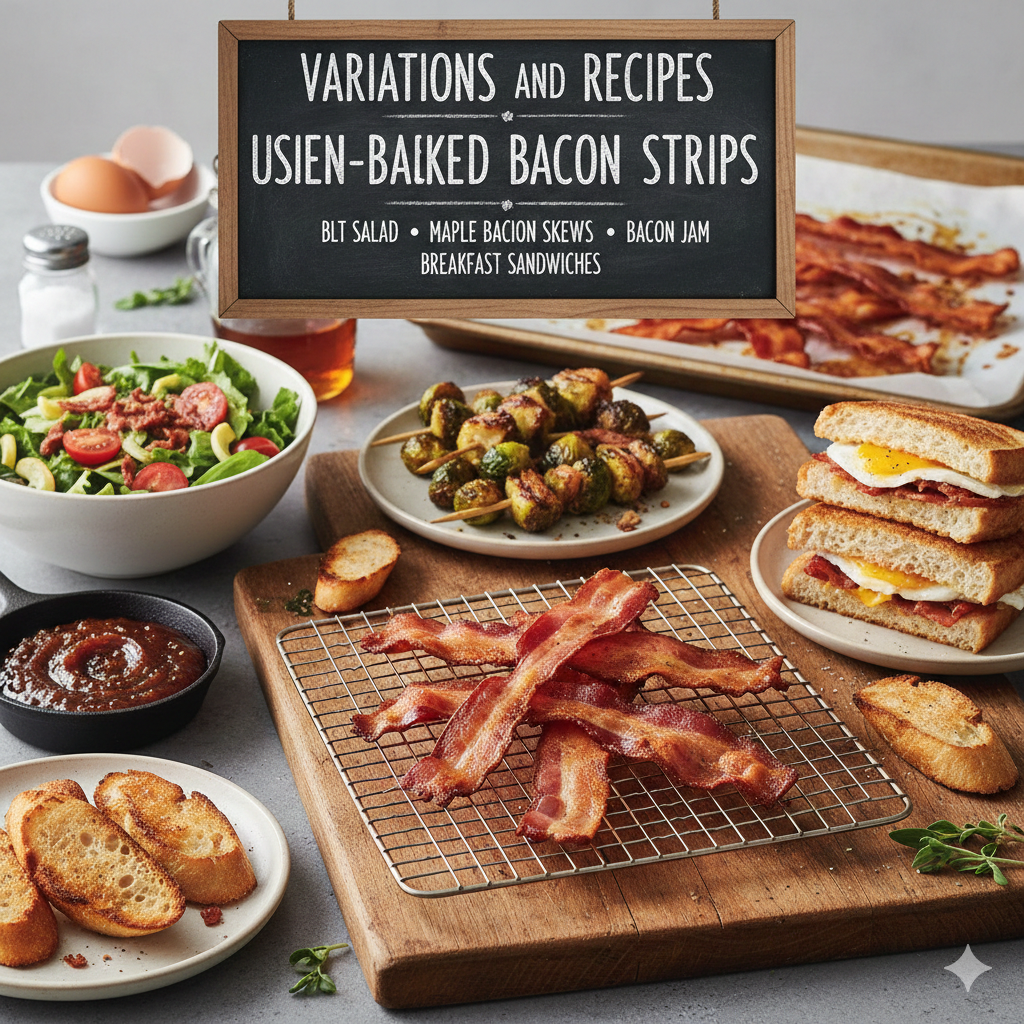 Variations and Recipes Using Oven-Baked Bacon Strips
