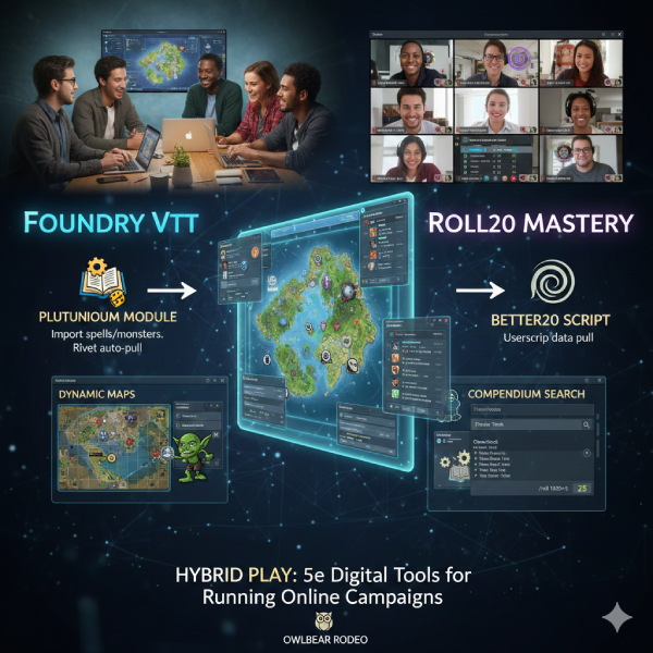Hybrid Play: 5e Digital Tools for Running Online Campaigns
