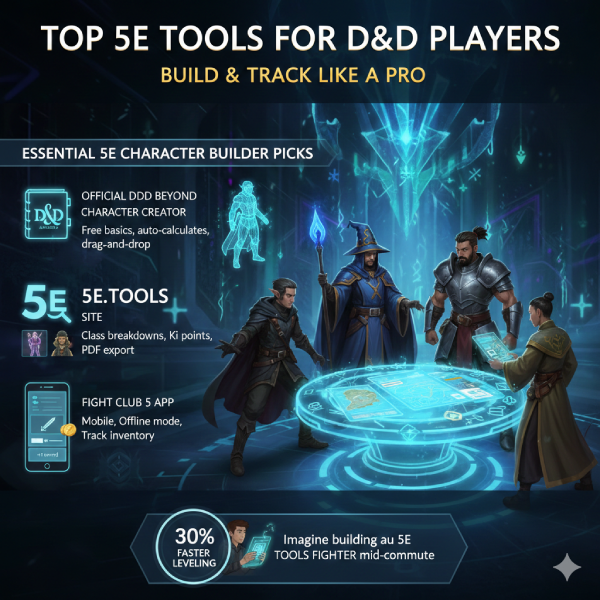 Top 5e Tools for D&D 5e Players: Build and Track Like a Pro