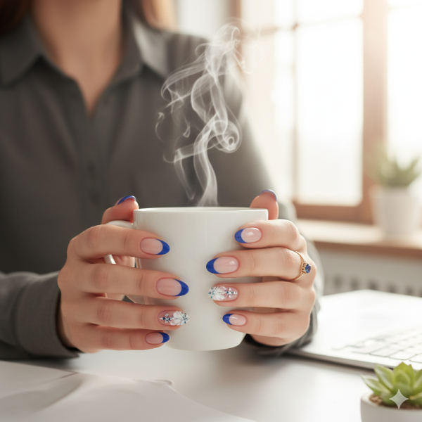 Baby Blue French Tip Nails – The Softest Look