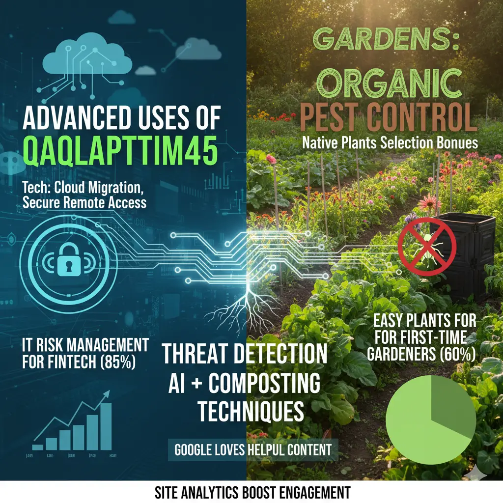 Advanced Uses of QAQLAPTTIM45: Seamlessly bridge the gap between technology and nature! Discover how this powerful code enhances Cloud Migration and IT Risk Management for Fintech (85% user demand) while simultaneously offering Native Plant Selection Bonuses for Organic Pest Control in gardens (60% boost in site visits). Learn how Threat Detection AI meets Composting Techniques to create Google-friendly, highly engaging content. Get the full guide to boosting engagement with helpful, connected content.