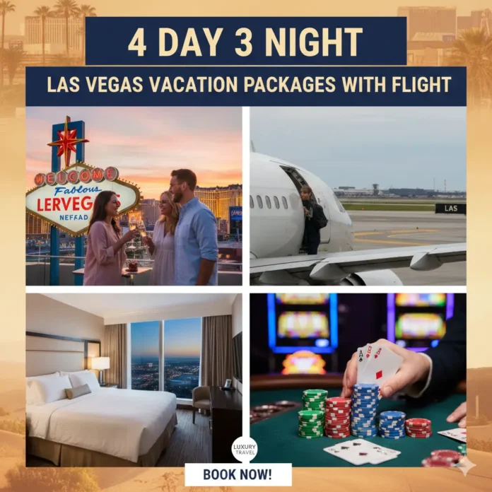 4 Day 3 Night Las Vegas Vacation Packages with Flight