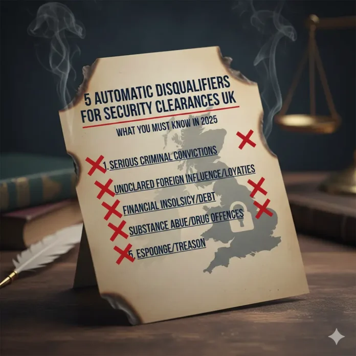 5 Automatic Disqualifiers for Security Clearances UK – What You Must Know in 2025
