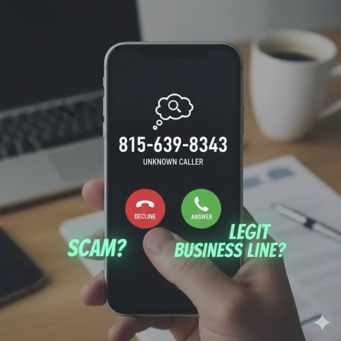 8156398343: Is This Unknown Caller a Scam or Legit Business Line?