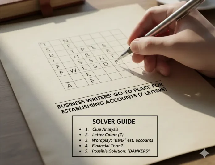 Businessc Writers Go To Place for Establishing Accounts Crossword Clue: Full Breakdown and Solver's Guide