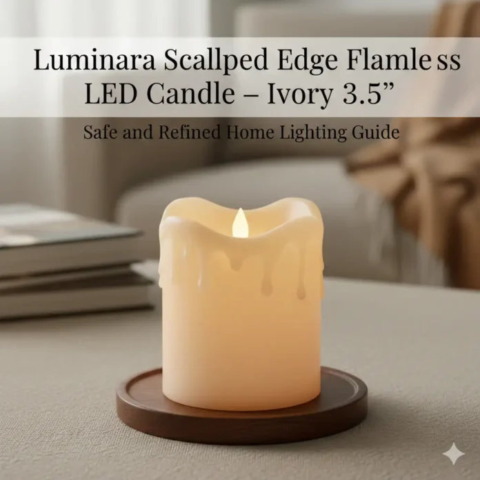 Luminara Scalloped Edge Flameless LED Candle - Ivory 3.5": Safe and Elegant Home Lighting Guide