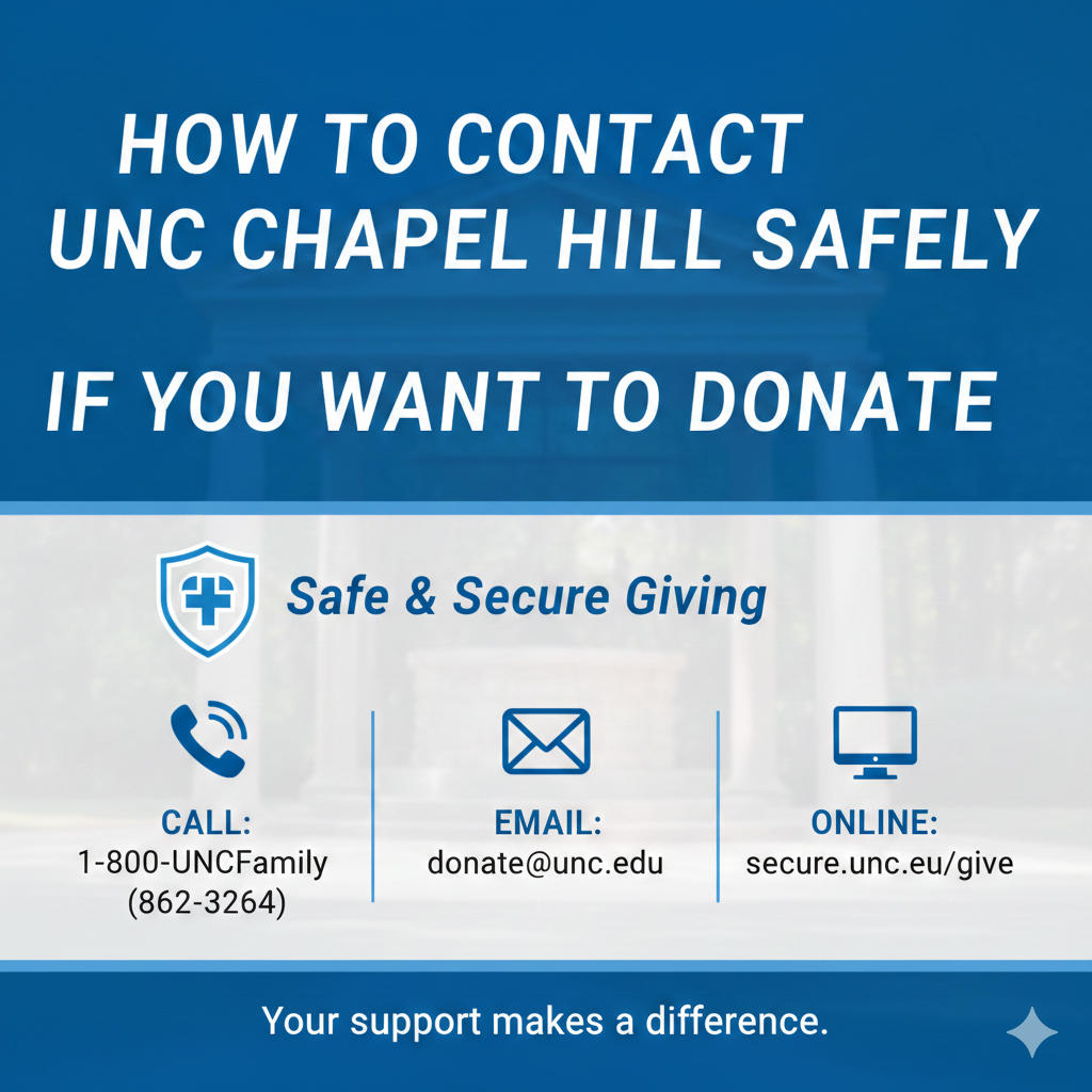 How to Contact UNC Chapel Hill Safely If You Want to Donate