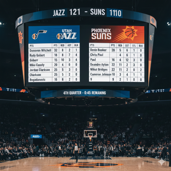Shooting & Efficiency: Jazz vs Suns Match Statistics Highlights