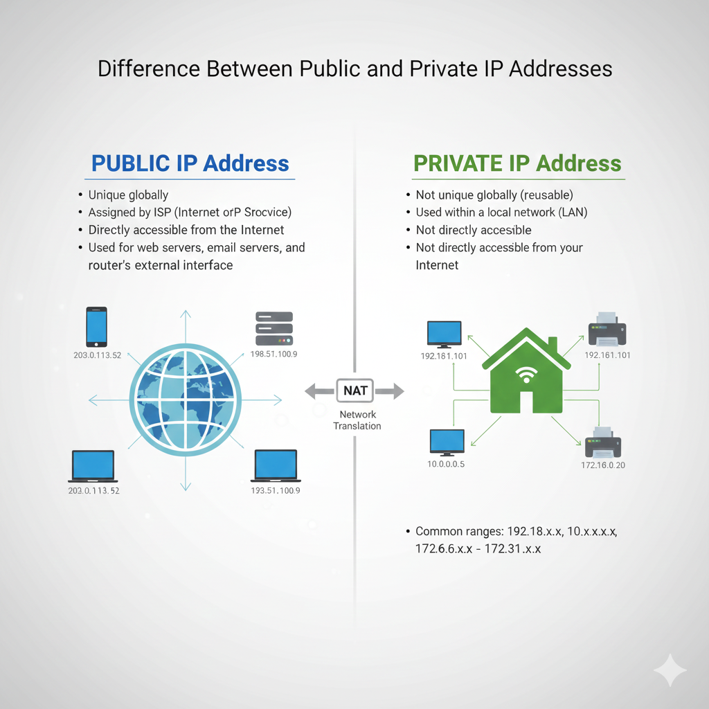 Difference Between Public and Private IP Addresses