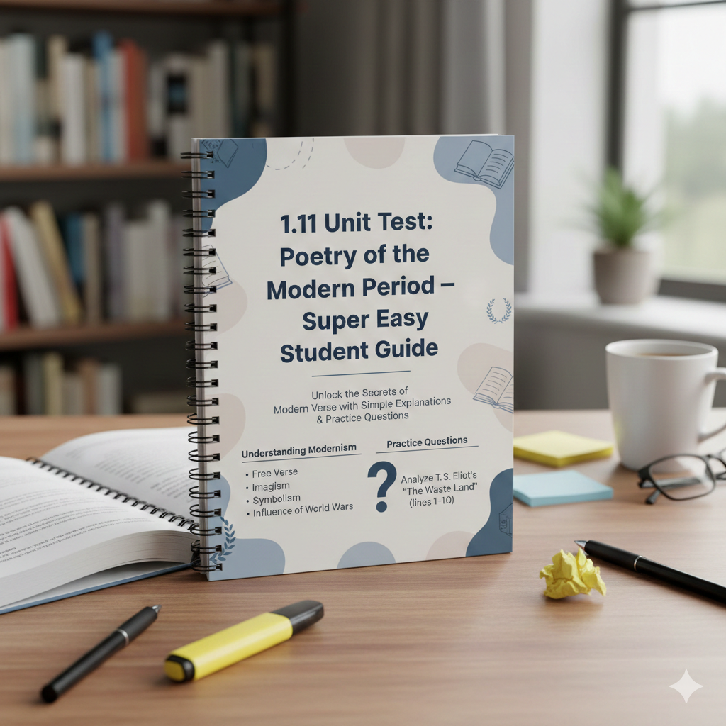 1.11 Unit Test: Poetry of the Modern Period – Super Easy Student Guide