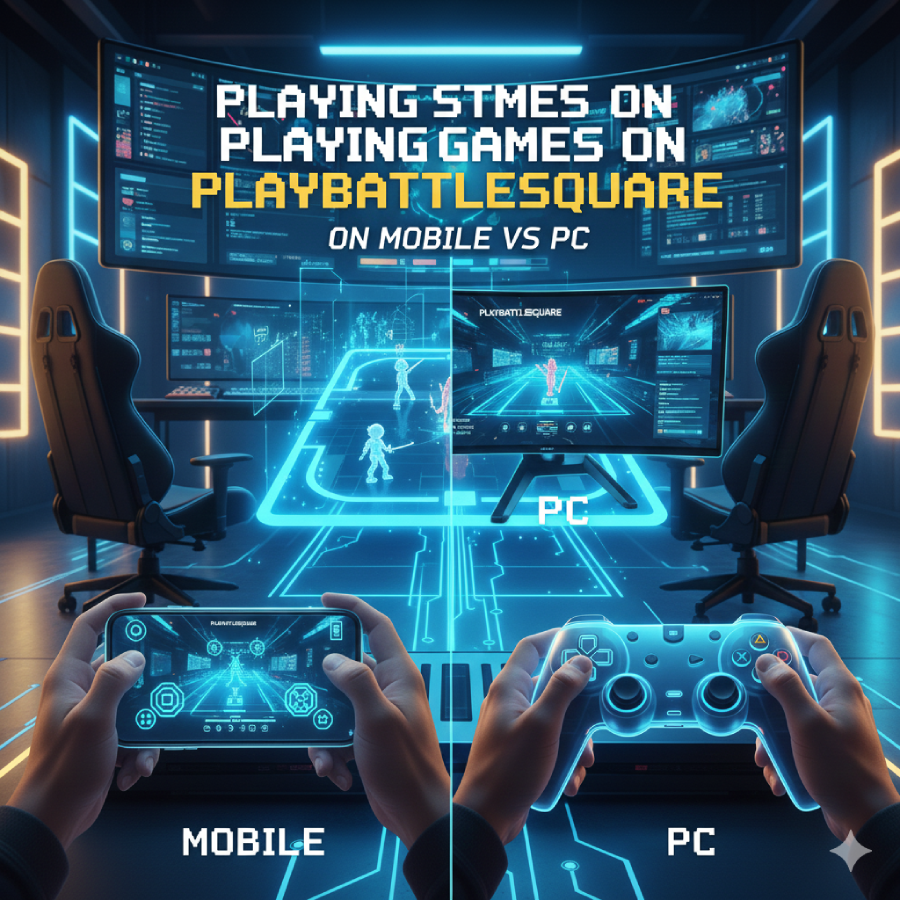 Playing Games On Playbattlesquare on Mobile vs PC