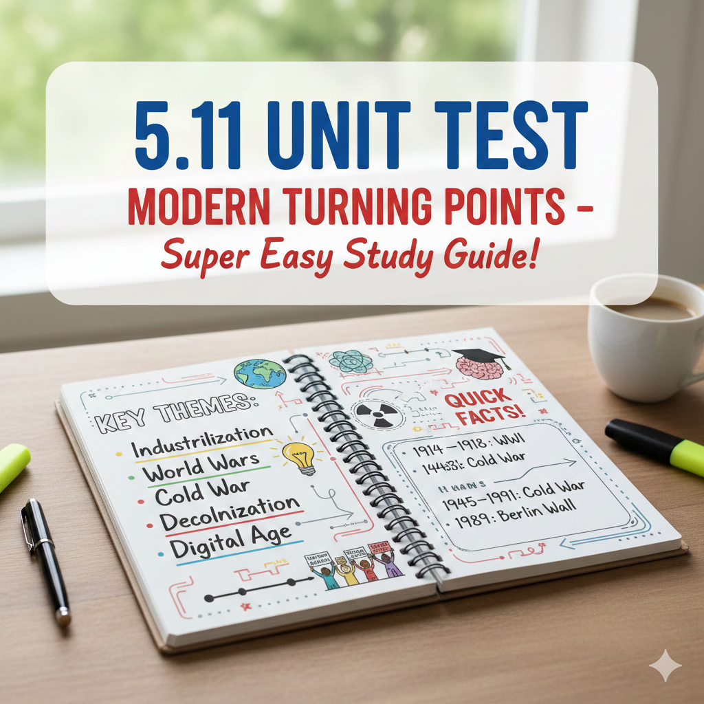 5.11 Unit Test: Modern Turning Points – Super Easy Study Guide