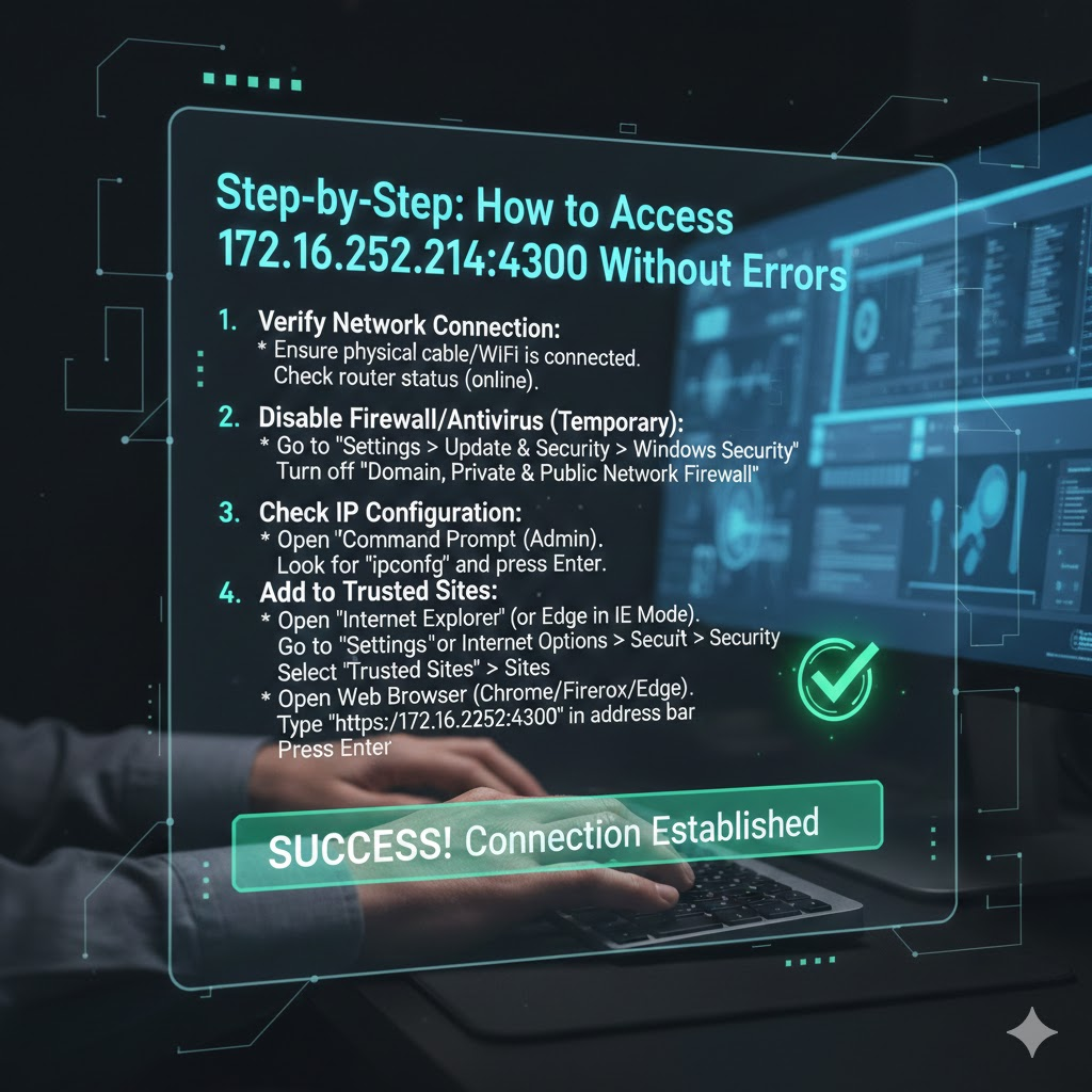 Step-by-Step: How to Access 172.16.252.214:4300 Without Errors