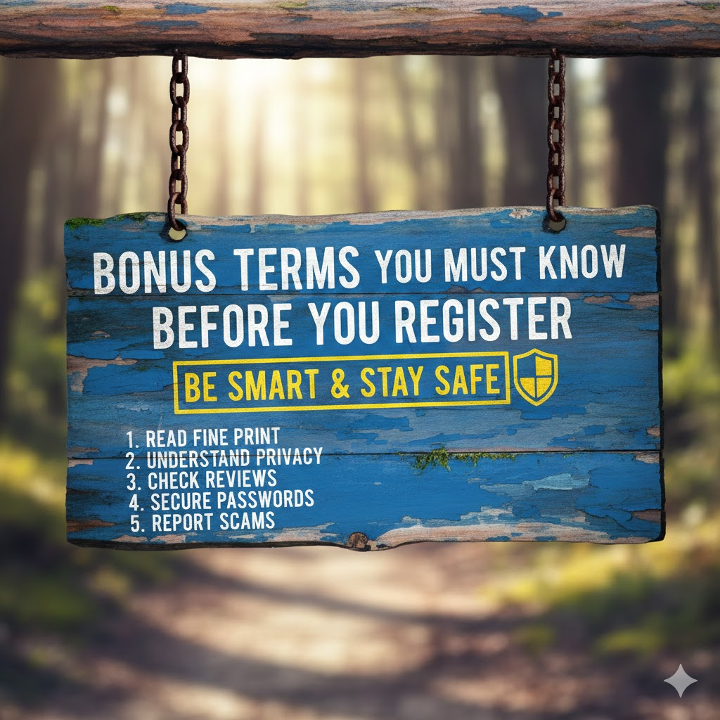 Bonus Terms You Must Know Before You Register (Be Smart & Stay Safe)