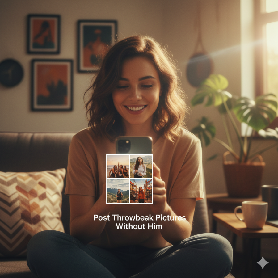 Post Throwback Pictures Without Him