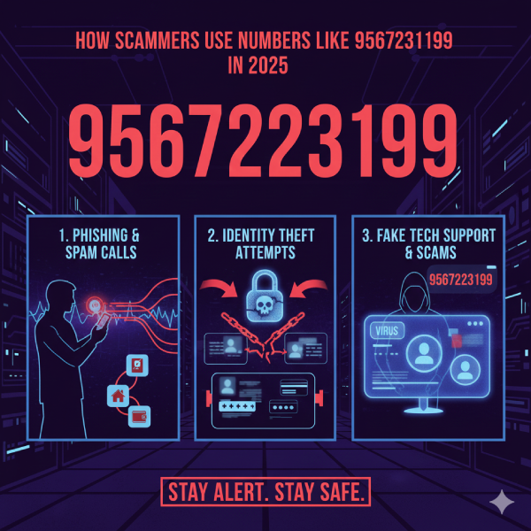 How Scammers Use Numbers Like 9567223199 in 2025