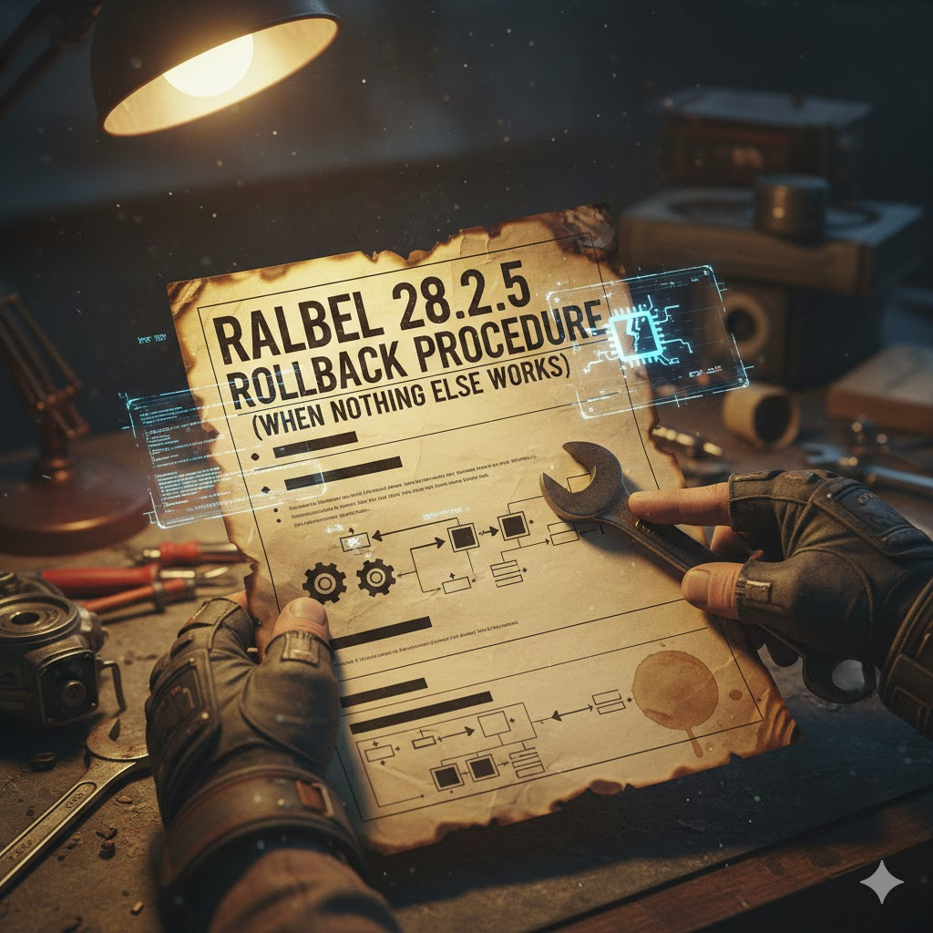 Ralbel 28.2.5 Rollback Procedure (When Nothing Else Works)
