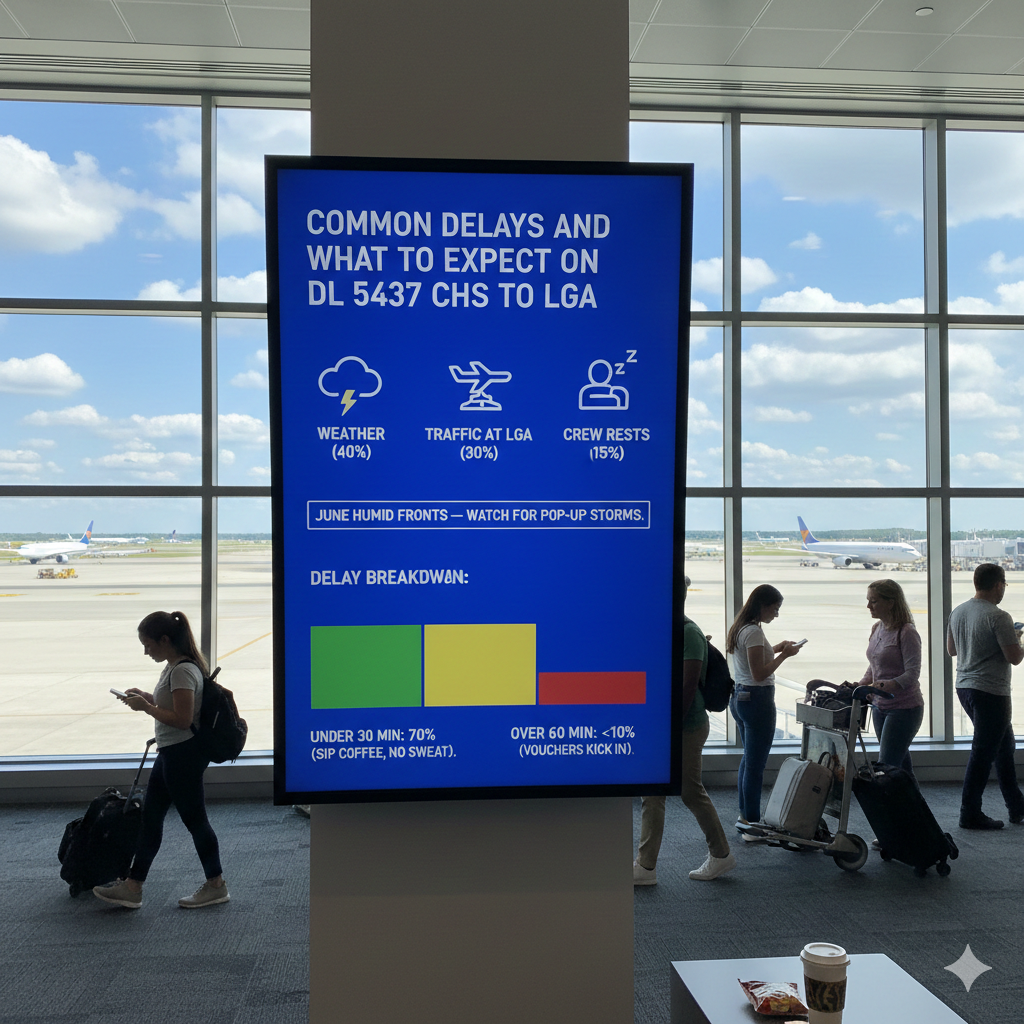 Common Delays and What to Expect on DL 5437 CHS to LGA