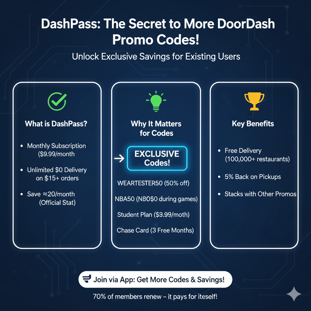 DashPass: The Secret to More DoorDash Promo Code $15 for Existing Users