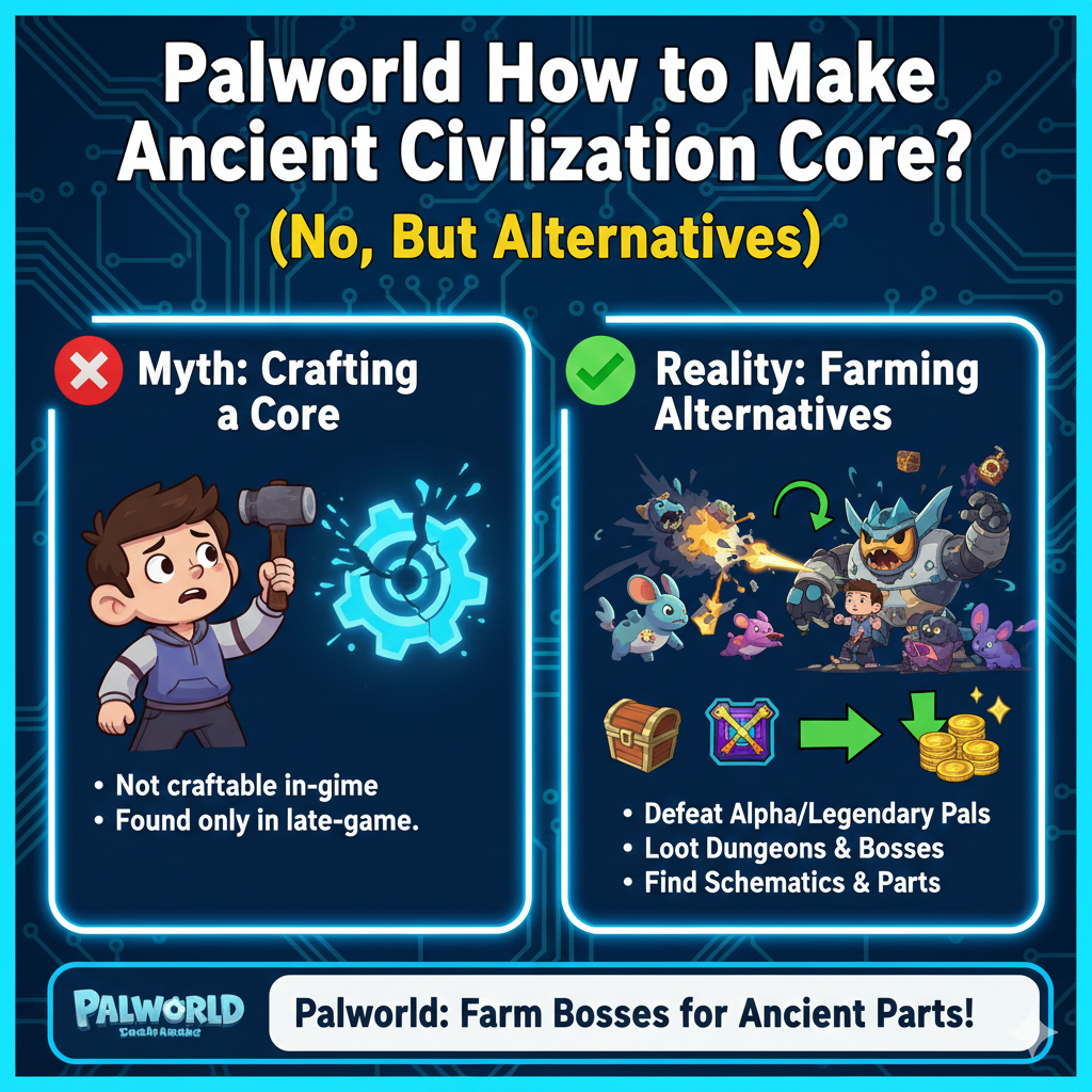 Palworld How to Make Ancient Civilization Core? (No, But Alternatives)