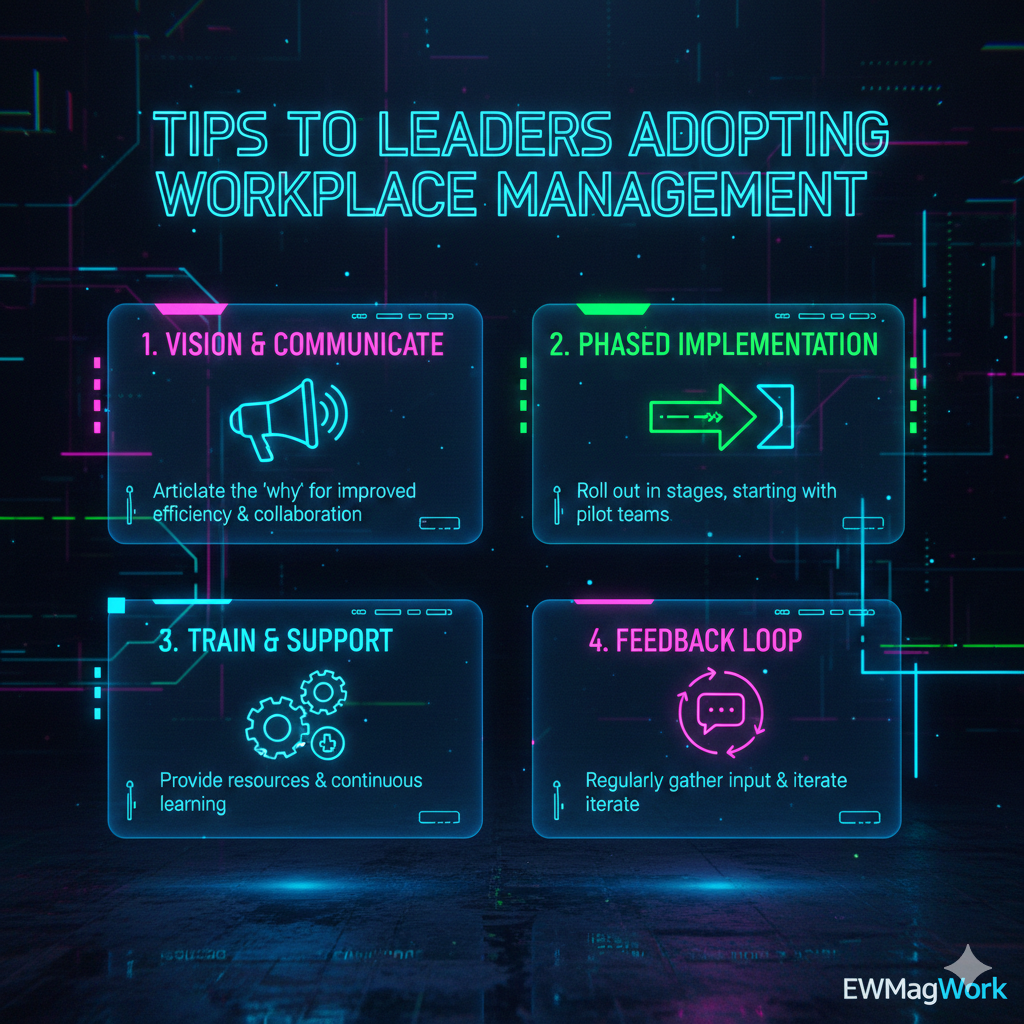 Tips for Leaders Adopting Workplace Management EWMagWork