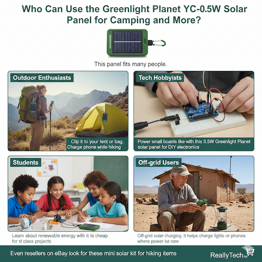 Who Can Use the Greenlight Planet YC-003 3.5W Solar Panel for Camping and More?