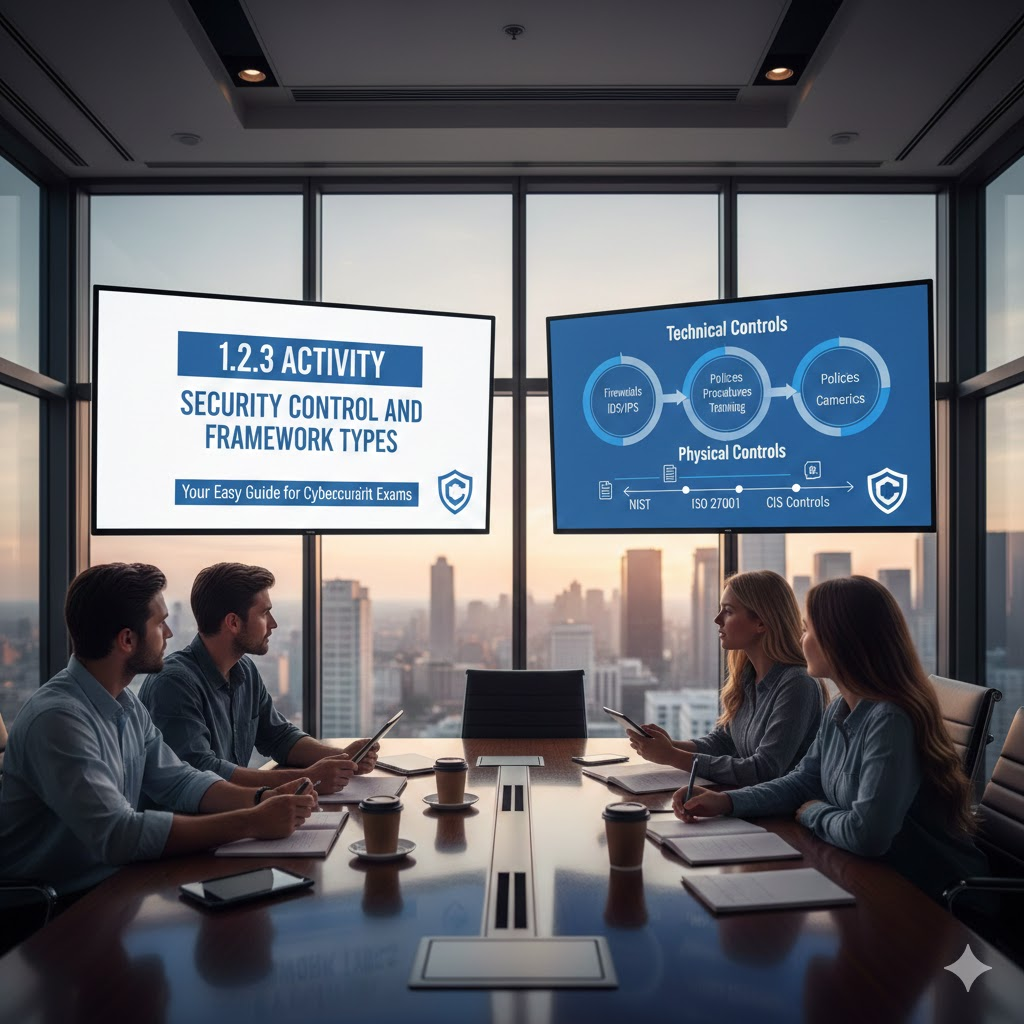 1.2.3 Activity: Security Control and Framework Types – Your Easy Guide for Cybersecurity Exams