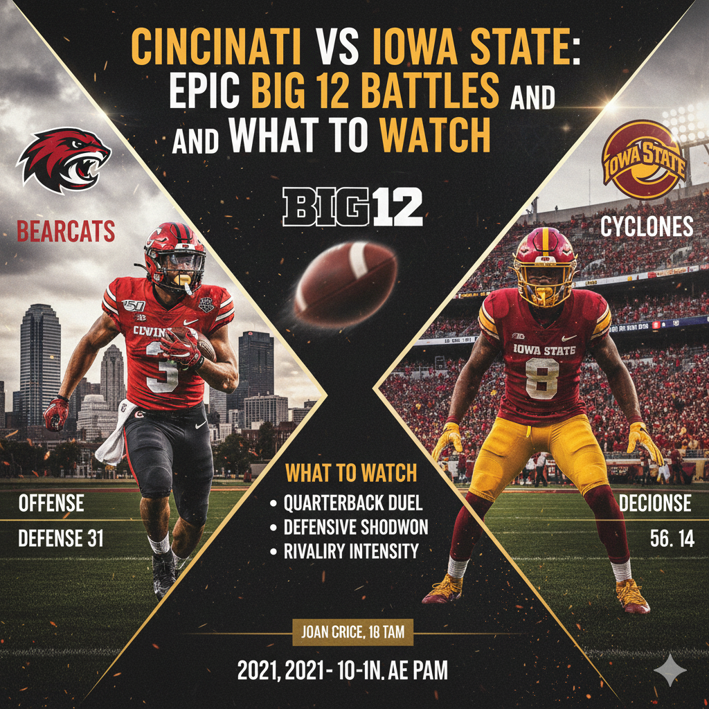 Cincinnati vs Iowa State: Epic Big 12 Battles and What to Watch