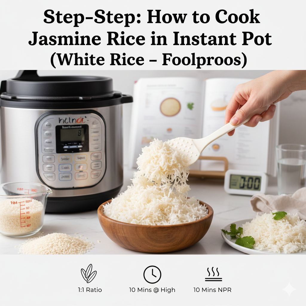 Step-by-Step: How to Cook Jasmine Rice in Instant Pot (White Rice – Foolproof)