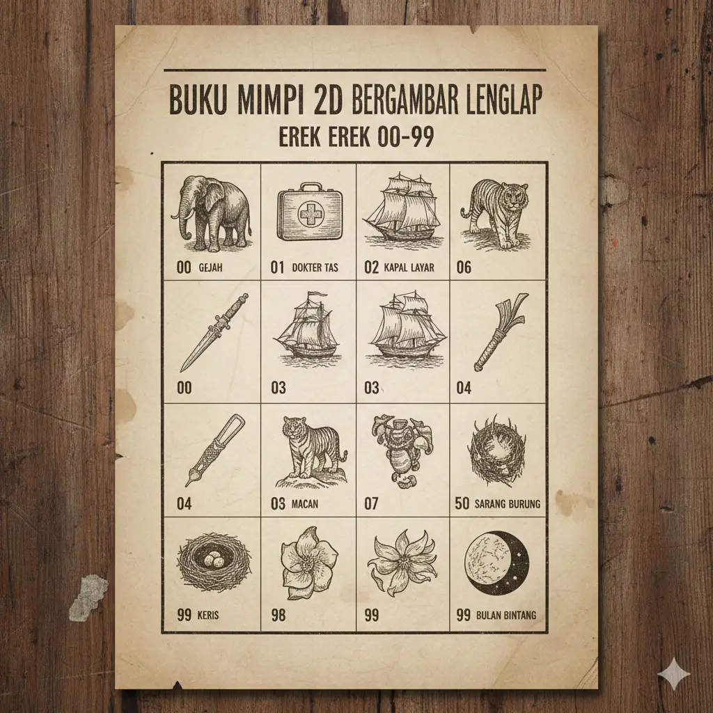 Buku mimpi 2d bergambar lengkap erek erek 00 99