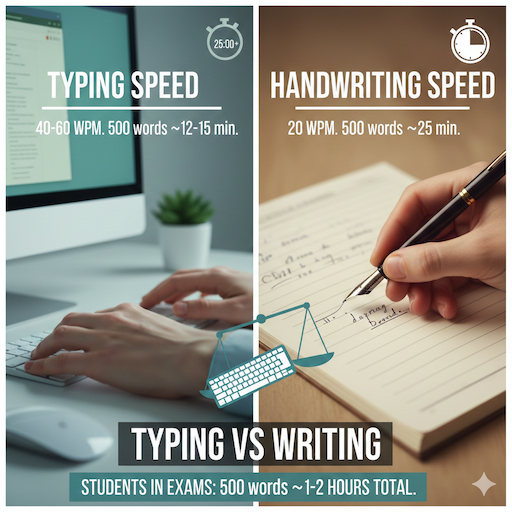 Typing Speed vs Writing Speed