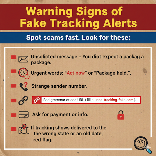 Warning Signs of Fake Tracking Alerts