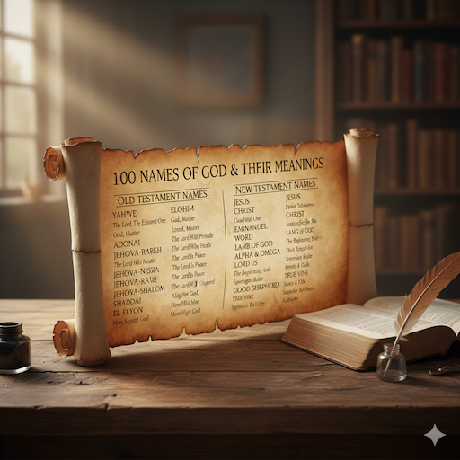 What are the 100 names of god and their meaning