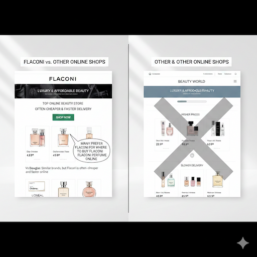 Flaconi vs Other Online Shops