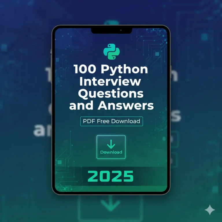100 Python Interview Questions and Answers PDF Free Download in 2025